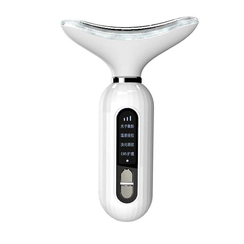 Appareil Liftant Cervical & Anti-Rides — Massage EMS Rajeunissant pour Visage et Cou