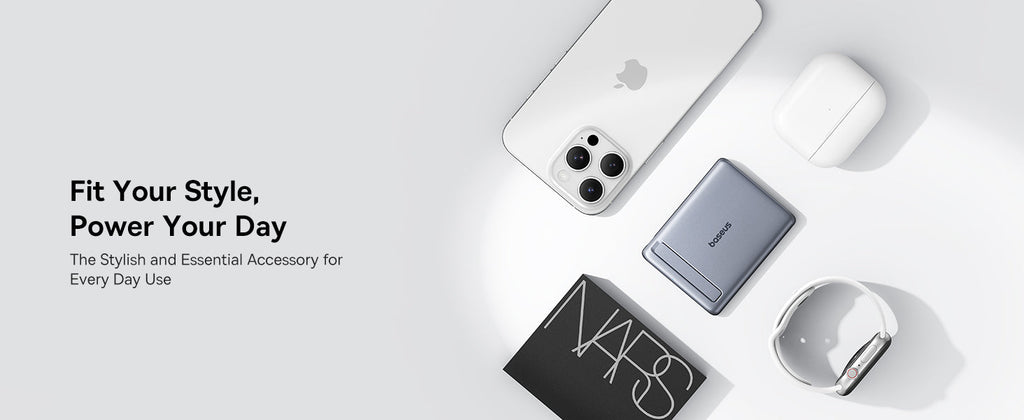 Baseus PicoGo AM31 Power Bank Magnétique 5000mAh — Charge Sans Fil Ultra-Compacte pour iPhone & Android