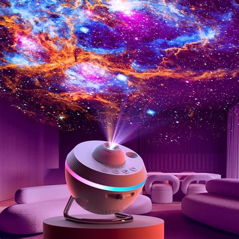 Galaxy Star Projector – Lampe Projecteur Galaxie avec Telecommande – Veilleuse Nebula 360° pour Chambre, Salon – Idee Cadeau Lumiere d'Ambiance