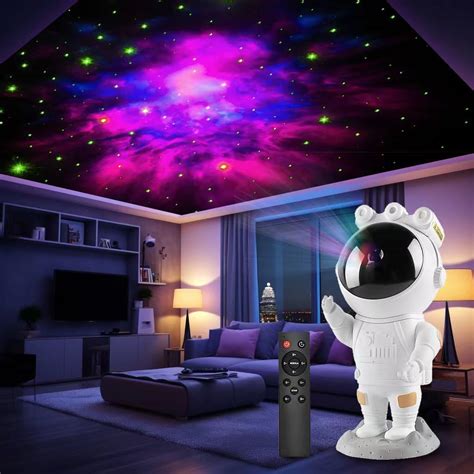 Galaxy Star Projector – Lampe Projecteur Galaxie avec Telecommande – Veilleuse Nebula 360° pour Chambre, Salon – Idee Cadeau Lumiere d'Ambiance
